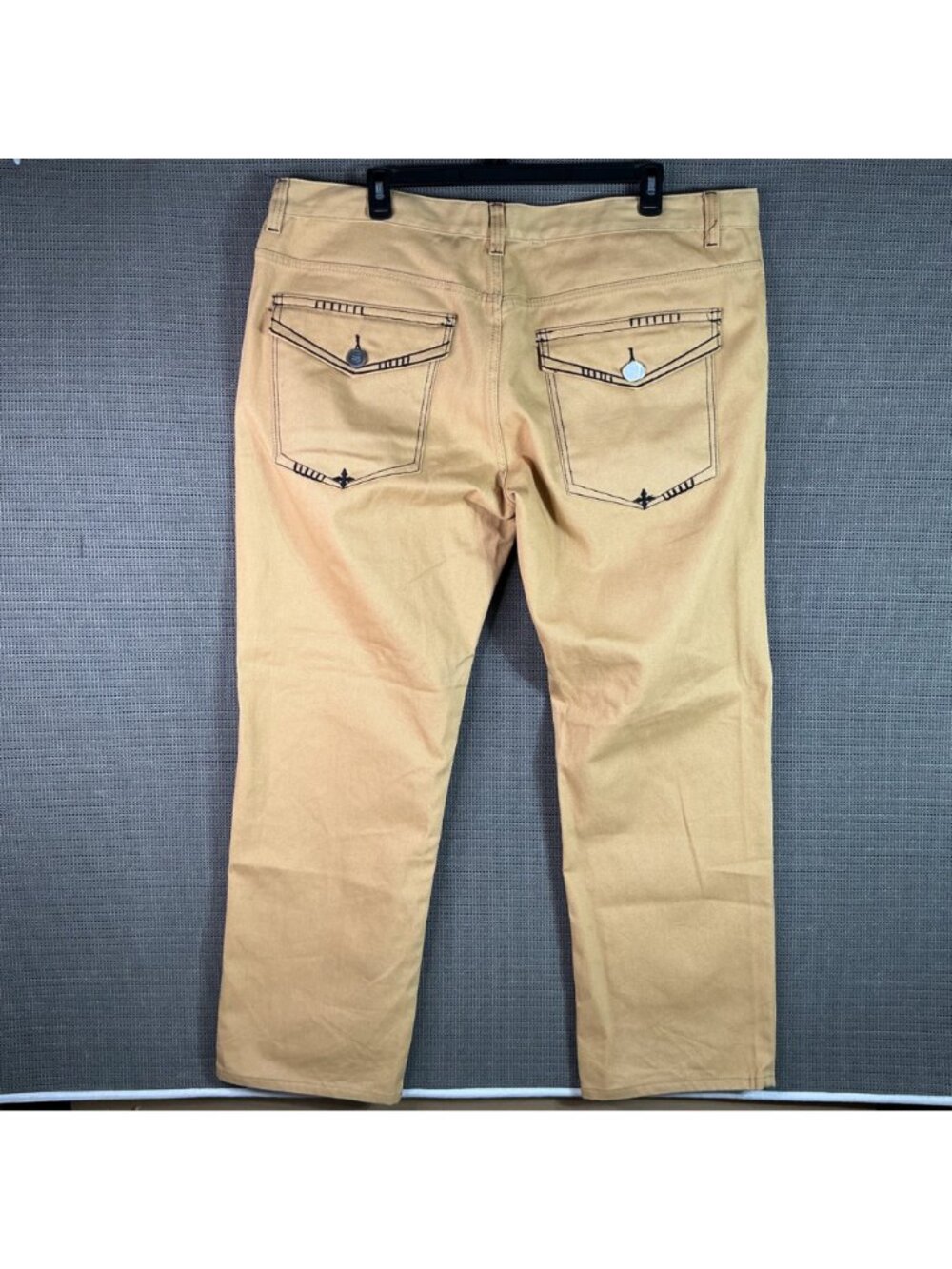 Hova Mens Camel Straight-Leg Jeans Size 44 New With Tags - Picture 2 of 11